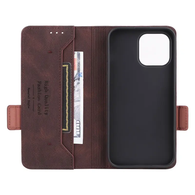 Business Flip Wallet Phone Case For Iphone 14 13 12 Pro Fashion Card Slot Leather Phone Case For Iphone 14 Pro