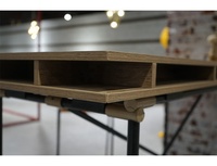 Mobilier de bureau moderne WESOME Mobilier d'intérieur pour la maison Table console Pieds en acier Table haute en bois mélaminé Table console de bar