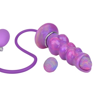YOCY Juguete Luminoso Ovipositor de Silicona, Plug Anal con Cuentas y Nudo, Dildo Animal, Plug Anal Inflable con Forma de Huevo, Tienda de Sexo para Adultos - Product Image 1