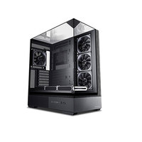 Lan Pro Multi Sided Quick Release Design MicroATX Mid Tower Steel PC Case Glass Side Panel Audio Front Ports New Gaming Computer