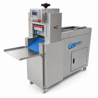 Machine à trancher la viande congelée automatique commerciale à moteur, haute efficacité, capacité de 30 à 100 kg/h pour le traitement des rouleaux de bœuf, d'agneau et de mouton