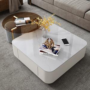 Artificial Grand Sintered Stone Coffee Table Leather Covered - Product Image 4