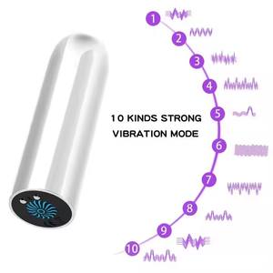 10-Frequenz Mini Bullet Vaginalvibrator Ultra-Leiser Tragbarer Vibrationsmassager Vibrator Springendes Ei für Frauen - Product Image 2