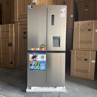 Réfrigérateur LG Quality HUAZOS 4 portes en acier inoxydable avec distributeur d'eau, refroidissement par air, sans givre, compresseur à inversion
