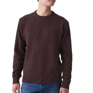 2023 Customized Logo Men's Sweater Breathable Jacquard Pullover Knitwear Winter O-Neck <b>100</b>% <b>Wool</b> Long Sleeve 220g Designer - Product Image 3
