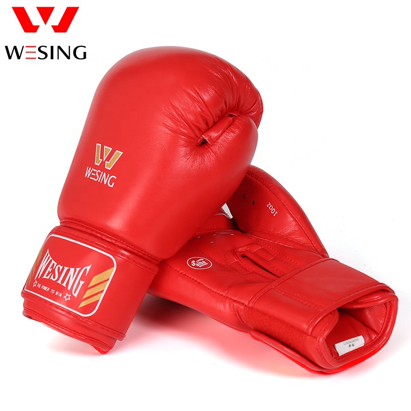 Wesing, индивидуальный логотип, одобренные Aiba боксерские перчатки, профессиональные кожаные женские боксерские перчатки
