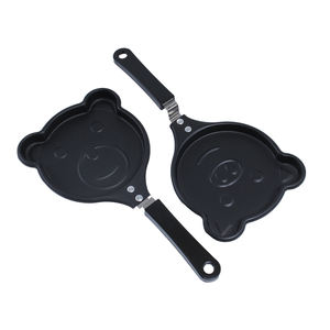 แม่พิมพ์ทำอาหารเช้า DIY ทันสมัย กระทะทำอาหารแบบไม่ติดกระทะ รูปหมี กบ หน้ายิ้ม สำหรับทำไข่เจียว กระทะโลหะขนาดเล็กแบบแบน ไร้ควัน - Product Image 5