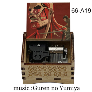 กล่องดนตรีไม้ลายอนิเมะ กลไกไขลานอัตโนมัติ เพลง <span class=keywords><strong>Guren</strong></span> No Yumiya ของขวัญสำหรับเด็กและเพื่อน - Product Image 6