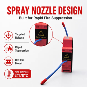 Extincteur d'incendie à aérosol sur rail DIN certifié CE <span class=keywords><strong>pour</strong></span> armoire électrique, boîtier de combinaison solaire, panneau d'onduleur - Product Image 1