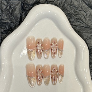 Nuovo Prodotto Lanciato, Orecchini a Perno Tridimensionali con Opale Grigio Chiaro, Diamante e Farfalla Lunare, Unghie Artigianali Indossabili - Product Image 4