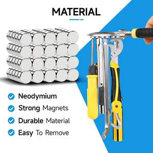 강력한 자성 재료 냉장고 자석 실버 니켈 원형 소형 미니 사이즈 냉장고, 화이트보드, 수학, 사무실 및 가정용 - Product Image 3