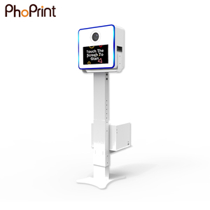 <strong>Mini</strong> <strong>Portable</strong> Selfie Photo <strong>Booth</strong> with Adjustable Metals Stand and LED Lighting - Product Image 3