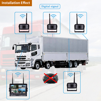 SONIX9337 Système à 4 caméras pour camions Filtre à C38IR-CUT Aucune interférence Carte SD Enregistrement vidéo Aide à l'inversion de la voiture de camion à 360 degrés