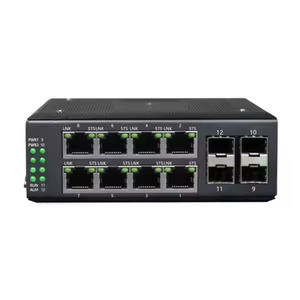Nhà Sản Xuất <span class=keywords><strong>Gigabit</strong></span> Quản Lý Vòng <span class=keywords><strong>12</strong></span> Cổng Chuyển Đổi 10/100/1000Mbps Công Nghiệp Mạng Ethernet Thiết Bị Chuyển Mạch 4sfp + 8ge - Product Image 1