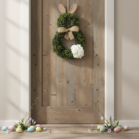 Guirlande de Pâques avec lapin, décoration de porte d'entrée pour la saison printanière