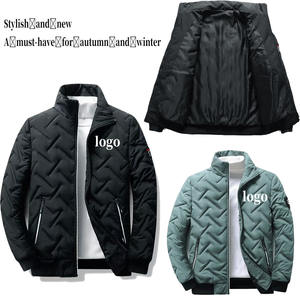 Giacca trapuntata impermeabile 2025 da uomo di alta qualità per l'autunno <span class=keywords><strong>inverno</strong></span> con collo alto <span class=keywords><strong>in</strong></span> velluto ispessito intrecciato per la lavorazione della tessitura non tessuta - Product Image 2