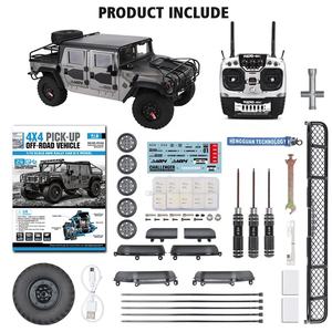 HG P415A 1/10 2.4G 4x4 4WD Todo Terreno Camioneta Metálica Hobby Hum H1 Coche de Control Remoto de Alta Velocidad Gran <span class=keywords><strong>RC</strong></span> 4x4 Crawler - Product Image 6