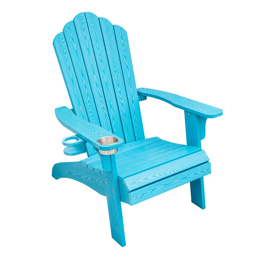 Wooden Outdoor Lounge Composite Plastic Garden Chair Outdoor Blue Hdpe Adirondack Chair