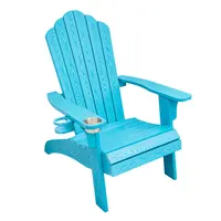 Деревянный уличный композитный Пластиковый садовый стул для отдыха на открытом воздухе синий стул Adirondack из полиэтилена высокой плотности