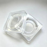 Boîte de rangement multifonctionnelle transparente en plastique PET, type clamshell, pour barres et savons, plaquettes semi-conductrices, anneaux extensibles