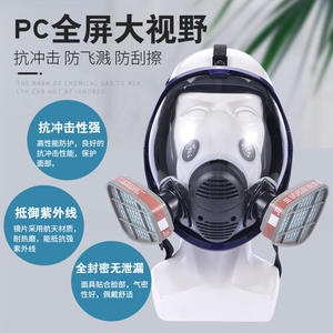 Masque respiratoire intégral Pinjie en silicone, protection chimique, filtre pour vapeurs organiques, réutilisable, protection contre la poussière et les gaz - Product Image 5