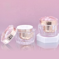 Envase de Acrílico de Doble Pared de Alta Calidad, Color Dorado, 50g, para Lociones, Sueros y Aceites para el Cuidado de la Piel, Botella Airless para Crema Facial y Mascarilla Facial