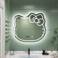 Espejo de pared con luz LED de diseño moderno, forma irregular para uso en salón, pantalla táctil inteligente para hoteles, peluquerías, fábrica