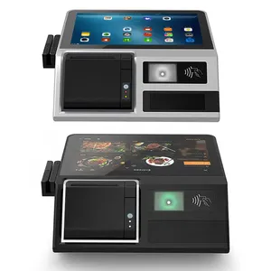 Mesin kas untuk bisnis kecil layar desktop android terminal retail cloud terminal pos tablet melengkapi layar sentuh ganda