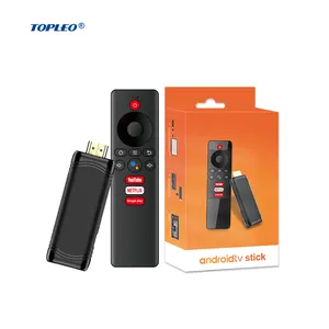 Topleoスマートテレビボックス4k android 10 h313 android tv box certificado android tv stick