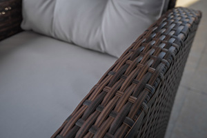 Chất lượng cao ngoài trời sân vườn sân sau Patio mây sofa bộ đồ nội thất <span class=keywords><strong>wicker</strong></span> Bàn Ghế bộ để bán - Product Image 6