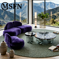 Table console moderne en marbre |   Table d'appoint de luxe avec plateau en marbre noir et base en forme de bouteille de verre pour salle à manger, villa, salon