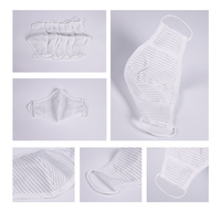 Masque facial antistatique pour salle blanche en polyester 100% et tissu conducteur pour salle d'entretien des composants électroniques