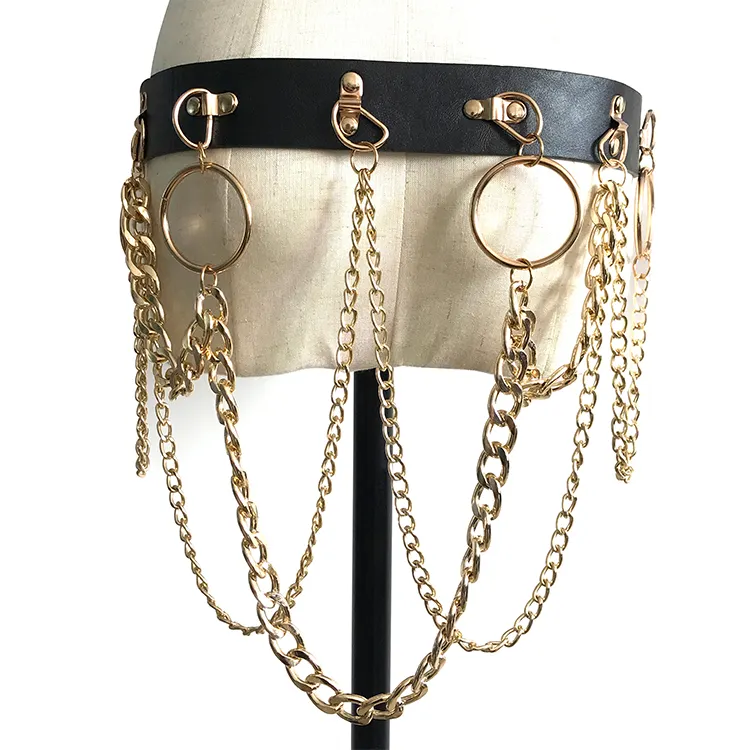 2021 فساتين راقية حزام للنساء برشام معدن الذهب سلسلة زنار السيدات الجلود الإناث الفاخرة العلامة التجارية حزام لفساتين
