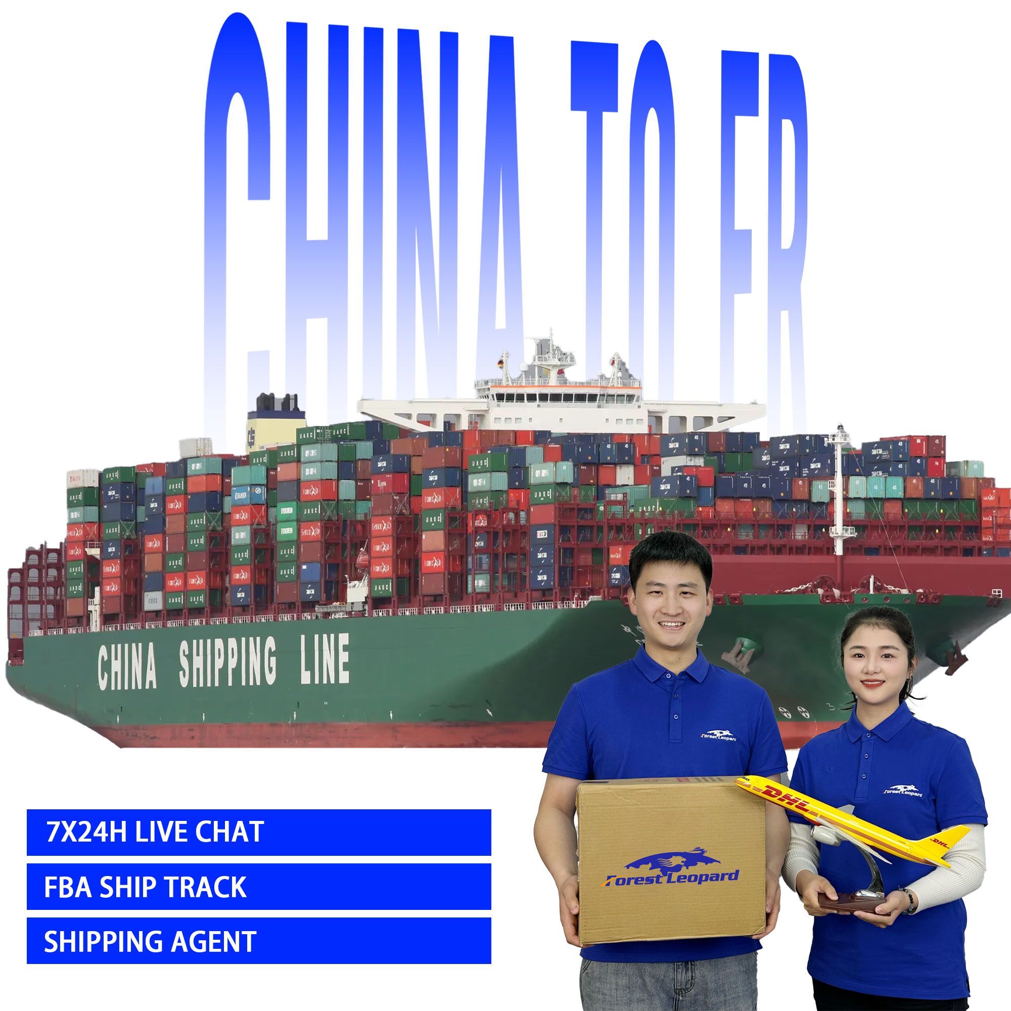Top 10 Transportation Services From China To France USA UK LCL+Express DDP Door Delivery Dangerous Goods 18-25 Days