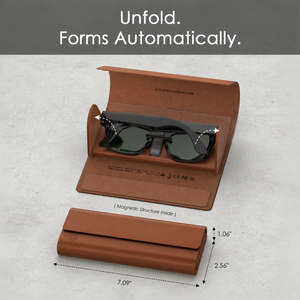 Custodia di ricarica magnetica pieghevole per occhiali Meta, compatibile con Ray-Ban, in pelle sottile, 2000 mAh, modalità USB-C e batteria - Product Image 2