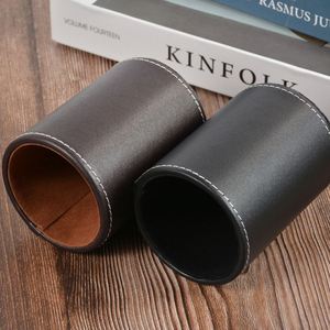 Pen and Pencil Holder for <b>Desk</b> Leather Wooden Pen Holder for Organized Must-Have Pen Holder for Your Desktop - Product Image 4