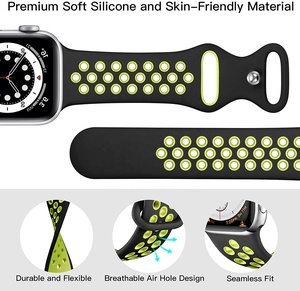 Cinturino Sportivo in Silicone Morbido YHQ per <span class=keywords><strong>Apple</strong></span> <span class=keywords><strong>Watch</strong></span> 45mm/49mm Bianco Bicolore Ultimo Design - Product Image 5