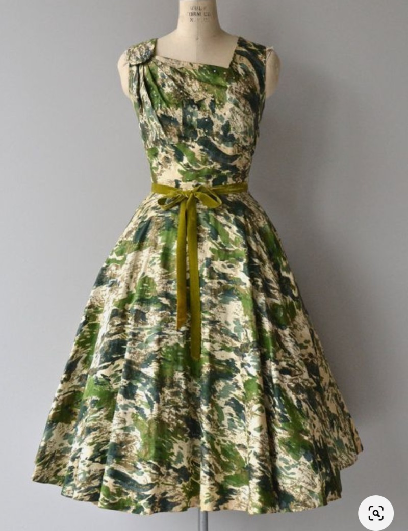 Custom High Quality Printed Design Vintage Dress
