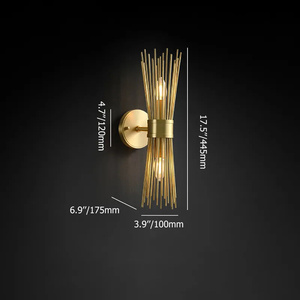 Trending 1-light metal Hardwired Brass Dormitorio Diseño armado moderno LED gimini Cube aplique de pared lámpara para - Product Image 3