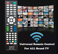 Télécommande universelle pour téléviseur HUAYU RM-L1388 avec code fixe et contrôle tactile LED pour Samsung et autres marques (2 piles AAA)