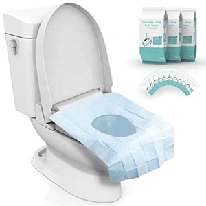 Penutup Dudukan Toilet Sekali Pakai dari Pulp Kayu Ukuran Besar, 10 Lembar, untuk Anak-Anak dan Dewasa - Product Image 2