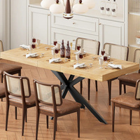 Table à manger extensible au design moderne 2026 avec boîte de rangement pour 6 à 10 personnes pour salon
