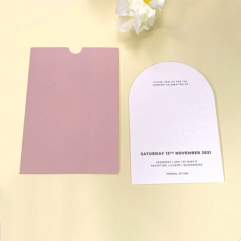 Tarjetas de felicitación de negocios/tarjetas de boda de lujo impresas personalizadas, tarjeta de agradecimiento con sobres