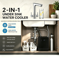 Refroidisseur d'eau compact sous évier 3-en-1 pour eau gazeuse, refroidissement rapide pour la maison et le bureau, refroidisseur sous comptoir