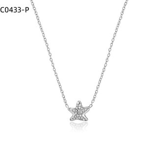 สร้อยคอแฟชั่นประดับเซอร์โคเนีย C0433 สำหรับผู้หญิง เครื่องประดับคุณภาพสูง - Product Image 1
