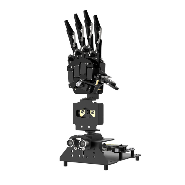 AiHand Powered by Microbit Open Source AI Robotic Hand Support Sensor Expansion, Makecode Programming