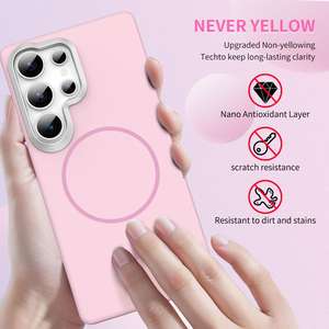 Custodia Protettiva Sottile in PC con Ricarica Wireless per <span class=keywords><strong>Samsung</strong></span> <span class=keywords><strong>Galaxy</strong></span> S26 5G, Antiurto, Colore Oro - Product Image 6