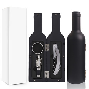 Stainless Steel Corkscrew With Wine Pourer And Bottle Ring For Red White Wine <b>Opening</b> Set Multi Functional Wine Accessory - Product Image 2