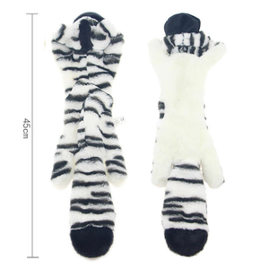 Realistic Squeaky Sound <b>Plush</b> Pet Toy BB-Call Tiger/Zebra/Giraffe Design No Stuffing for Dogs and <b>Cats</b> Cartoon Style - Product Image 5