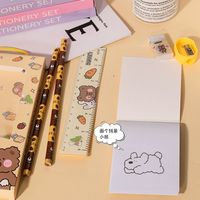 Ensemble de papeterie scolaire mignon Règle à crayons pour cahier de papeterie Kawaii pour enfants